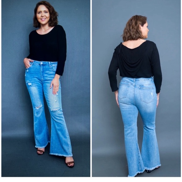 RISEN - Los Angeles Denim - Women's Light Blue Flare Jeans
